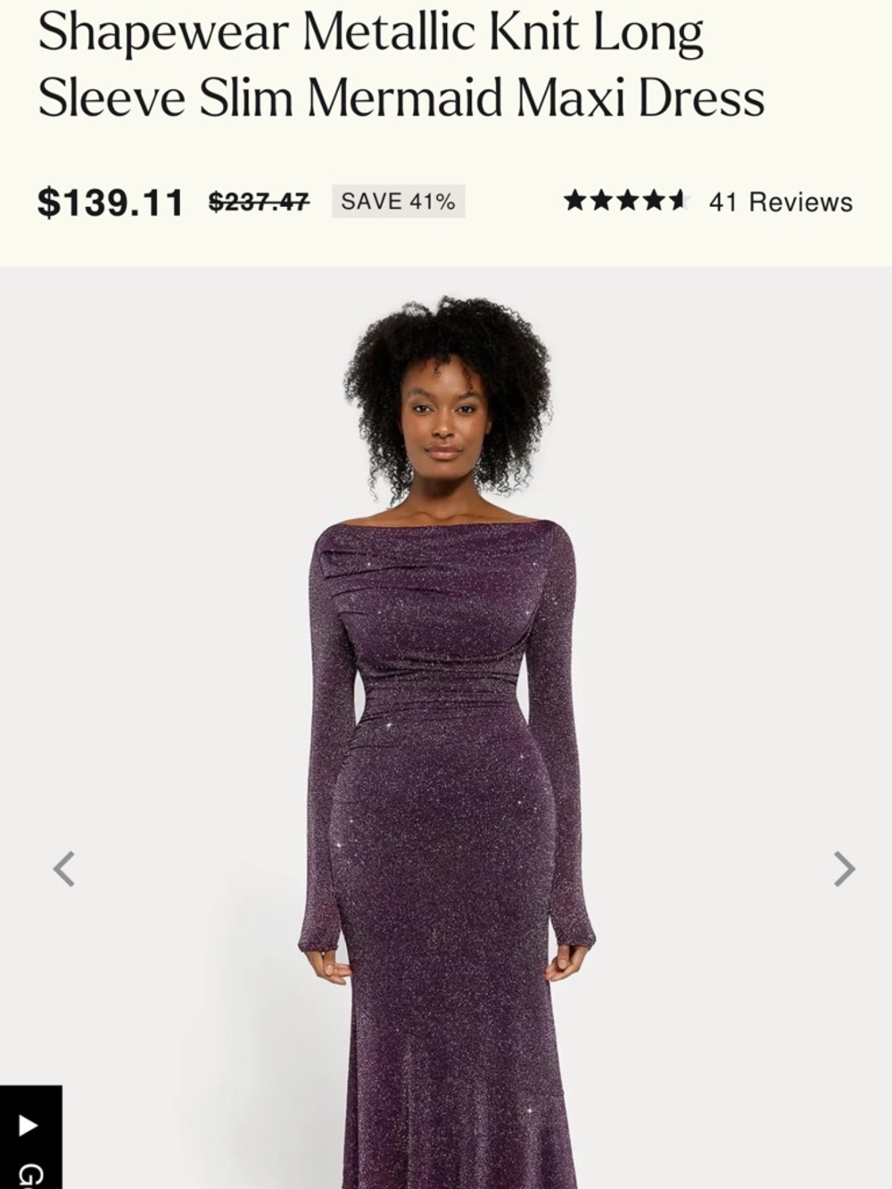 One-Shoulder Sparkle Evening Gown in Deep Plum